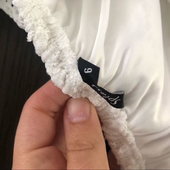 Floral Off the Shoulder Lace White Dress - Picture 6 of 6